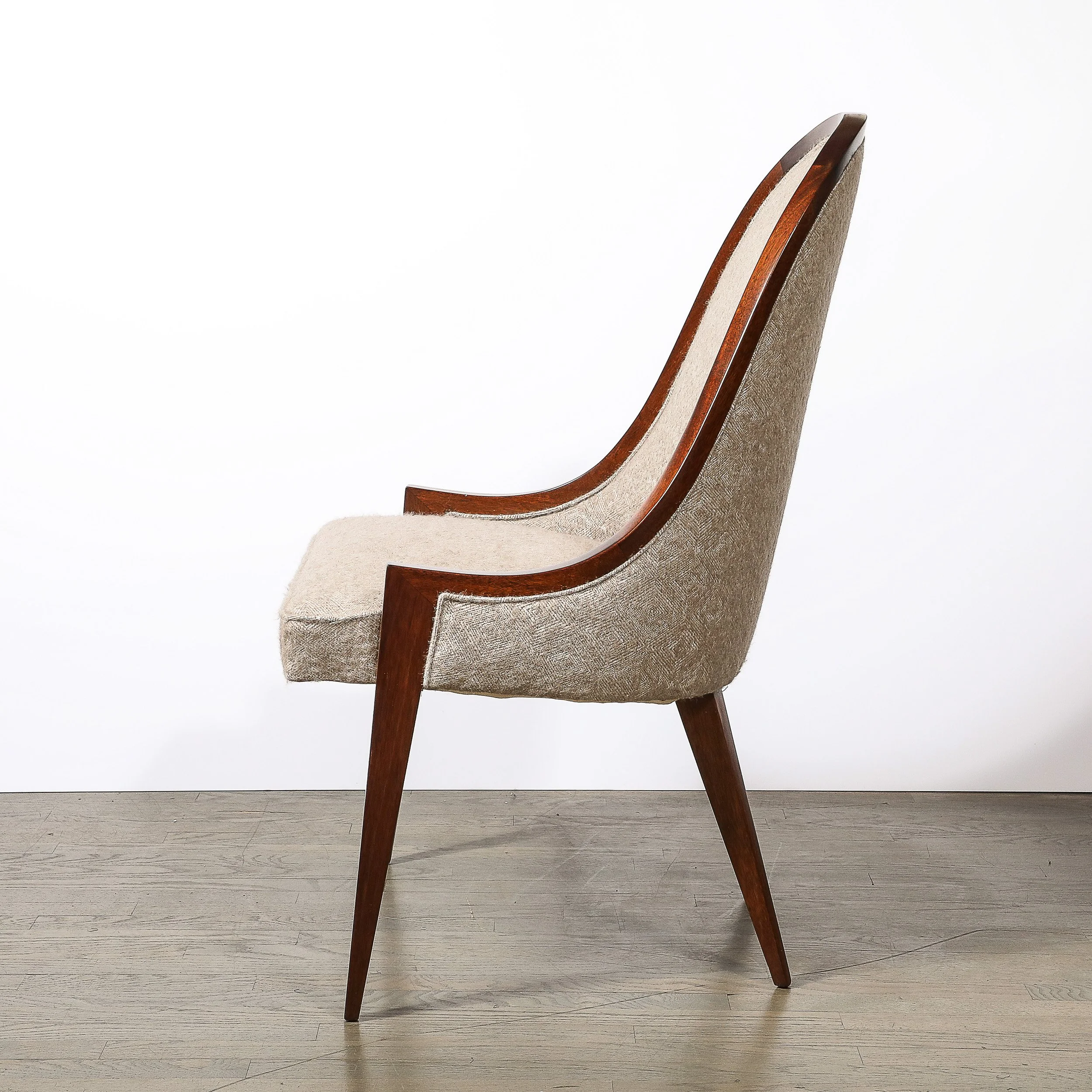 Pair of Mid-Century Modernist Gondola Slipper Chairs by Harvey